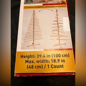 Wooden Rotating Branch Christmas Tree - Natural new